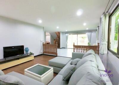 Renovated furnished 3 bedroom house with a big garden for rent in Nong Hoi, Chiang Mai. Near Varee School.