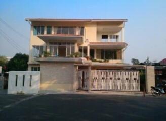 Exterior view of a modern multi-story house