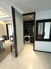 Modern laundry room with washer and dryer