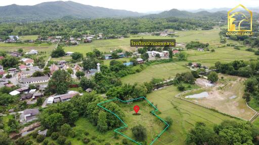 Aerial view of the land with scenic surroundings