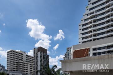 View of surrounding buildings from outside