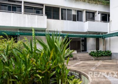 Modern building with outdoor area