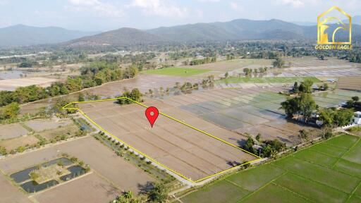 Aerial view of farmland