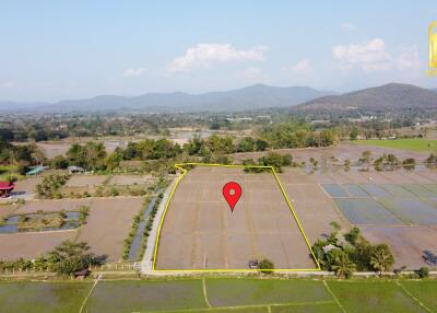 Aerial view of a plot of land