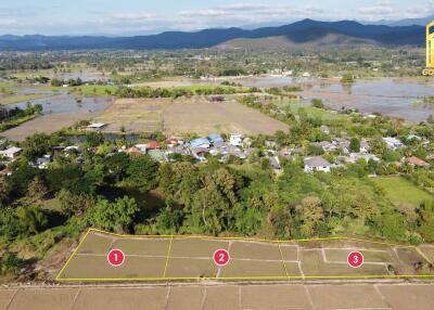 Aerial view of a rural area