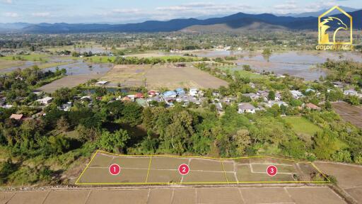 Aerial view of a rural area