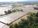 Aerial view of agricultural land