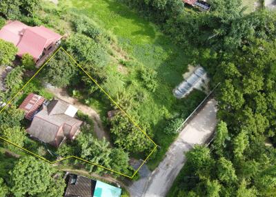 Aerial view of property with boundary marked