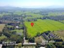 Aerial view of a land plot for sale