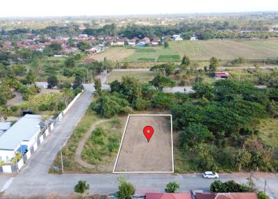 Empty land plot in a residential area