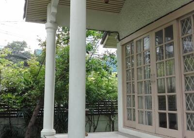 Front porch with French doors