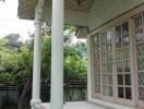 Front porch with French doors