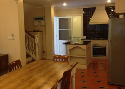 Spacious kitchen with dining area