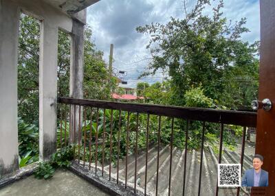 Balcony with a garden view