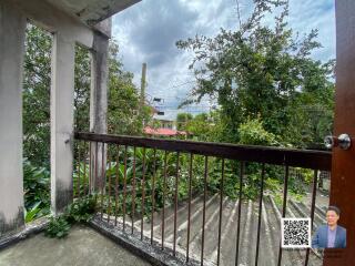 Balcony with a garden view