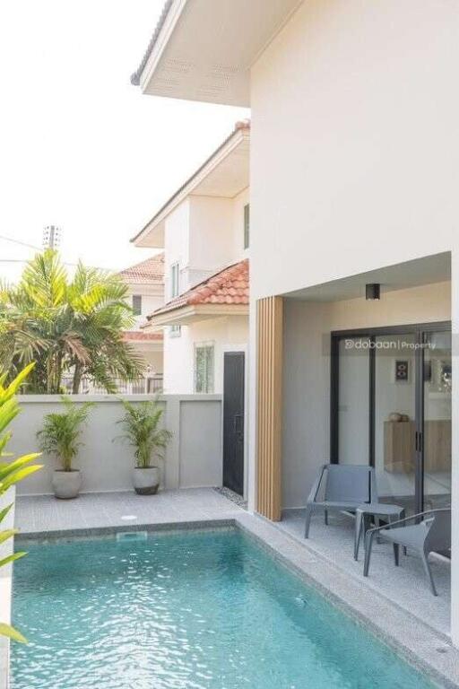 2-story pool villa, 4 bedrooms, 4 bathrooms, near Meritton International School.