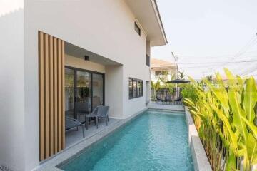 2-story pool villa, 4 bedrooms, 4 bathrooms, near Meritton International School.