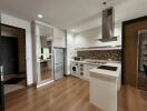 Modern kitchen with island and appliances