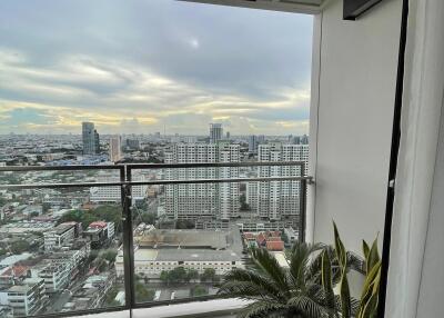 Balcony with city view