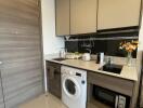 Compact modern kitchen with appliances