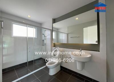 Modern bathroom with shower area