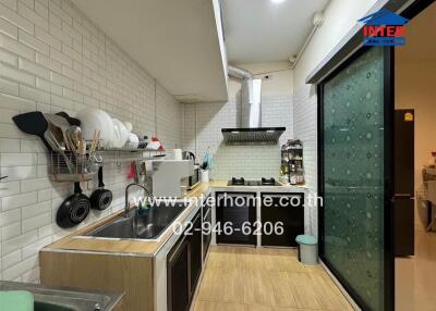 Modern kitchen with appliances and storage