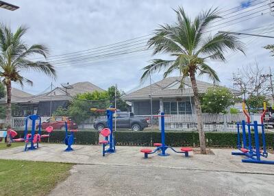 Outdoor fitness equipment area