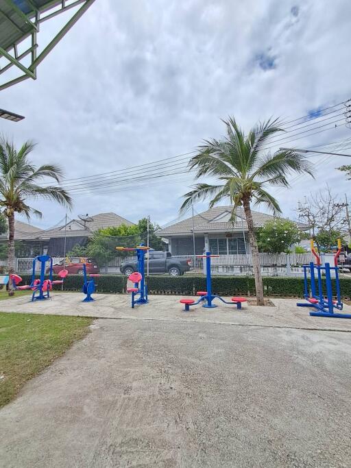 Outdoor fitness equipment area