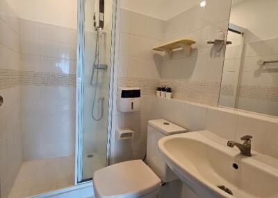 Modern bathroom with shower