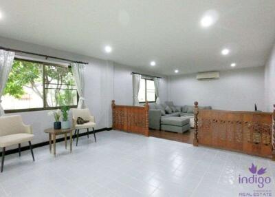 Renovated furnished 3 bedroom house with a big garden for rent in Nong Hoi, Chiang Mai. Near Varee School.