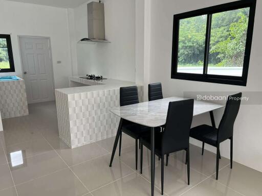 Single-story house with 2 bedrooms and 2 bathrooms, located in San Sai, near Mae Kuang Intersection.