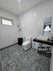 A single-story detached house with 3 bedrooms and 2 bathrooms, located in the Hang Dong area, close to Big C Supercenter Hang Dong 2.