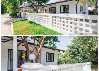 1-story detached house in the project, 3 bedrooms, 3 bathrooms, Hang Dong zone, near Central Chiang Mai Airport.