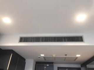 Modern kitchen ceiling with ventilation