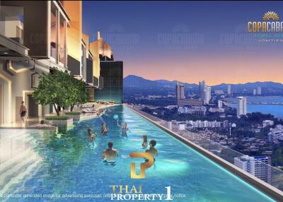 Spacious 1-Bed Direct Sea View Side - Copacabana Coral Reef Jomtien