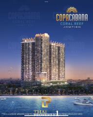 Spacious 1-Bed Direct Sea View Side - Copacabana Coral Reef Jomtien