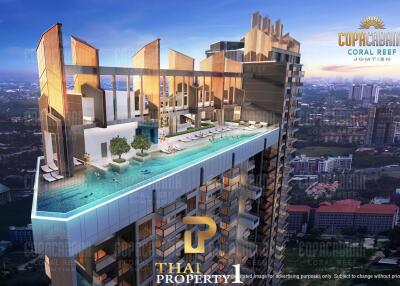 New Condo Project Jomtien 1-Bed Sea View Side - Copacabana Coral Reef