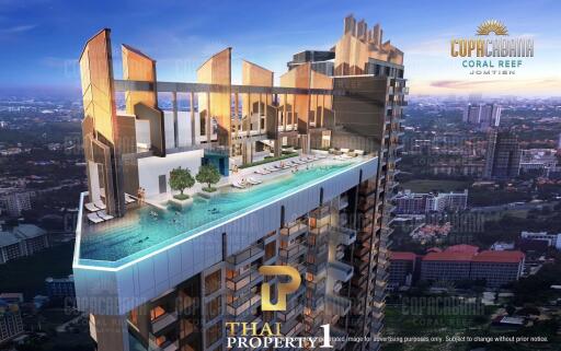 1-Bed Direct Sea View Side with Private Pool - Copacabana Coral Reef Jomtien