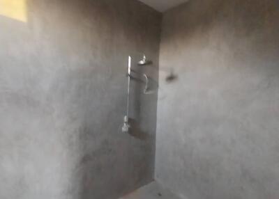 Minimalist bathroom with shower area