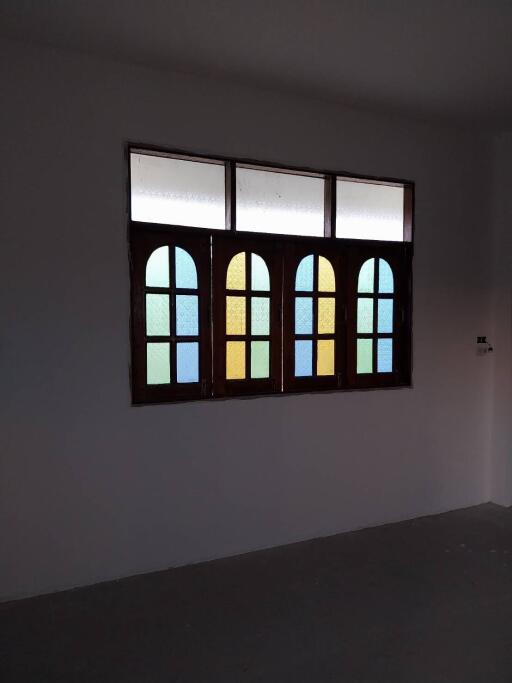 Room with stained glass windows