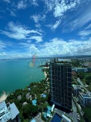 View from high-rise building overlooking the coastline