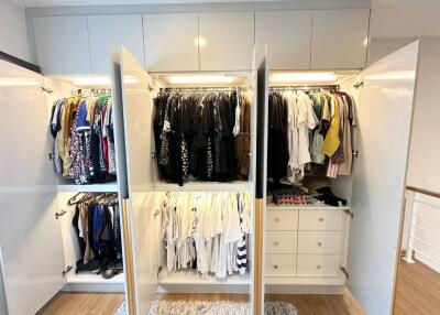 Spacious bedroom closet with ample storage