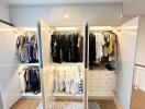 Spacious bedroom closet with ample storage