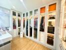 Spacious and organized walk-in closet with ample storage space