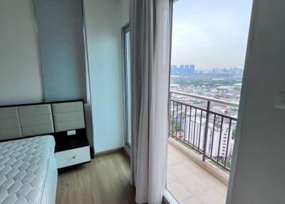 Bedroom with city view