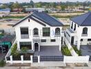 Two-story modern house with front yard