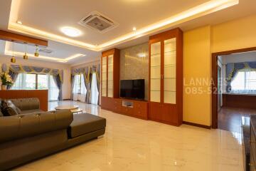 Spacious living room with modern decor