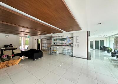 spacious and modern lobby area with seating