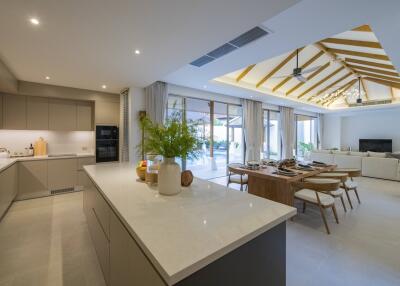 Modern open-plan kitchen and living area