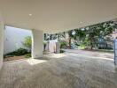 Covered outdoor patio area